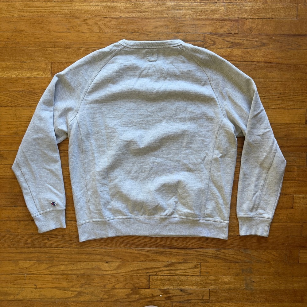 Champion Mens Crew Neck Sweatshirt Pullover Jumper Gray Logo X Large XL - Picture 6 of 6